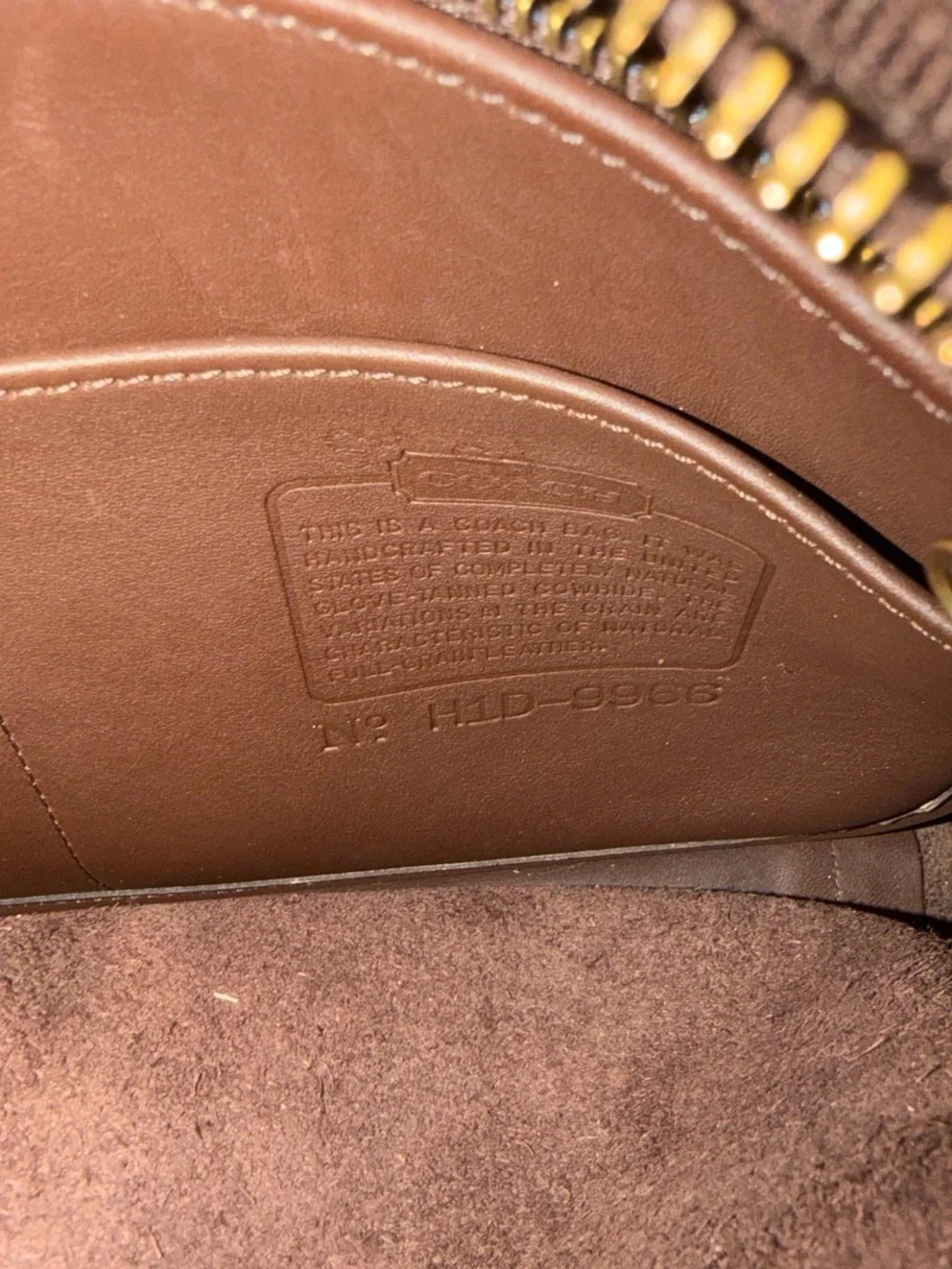 Classic Brown Leather COACH Janice Crossbody Bag